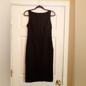 Banana Republic Classic Short Sleeve Black Midi Dress Size 4
